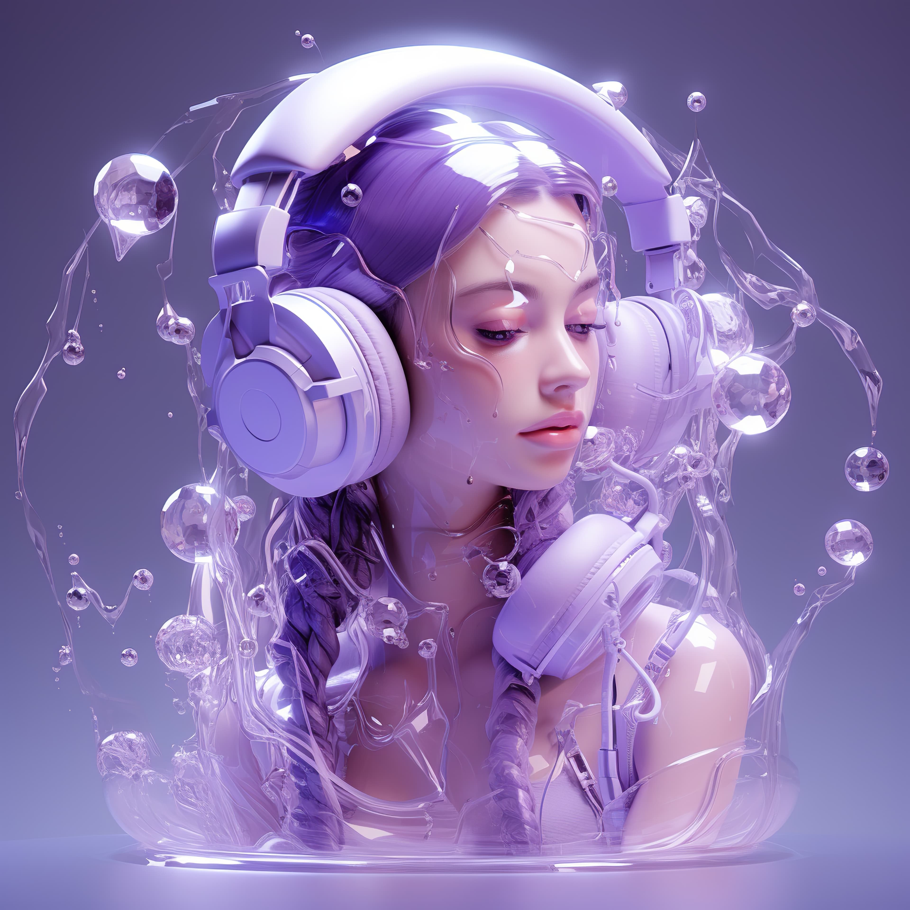 Artist with headphones